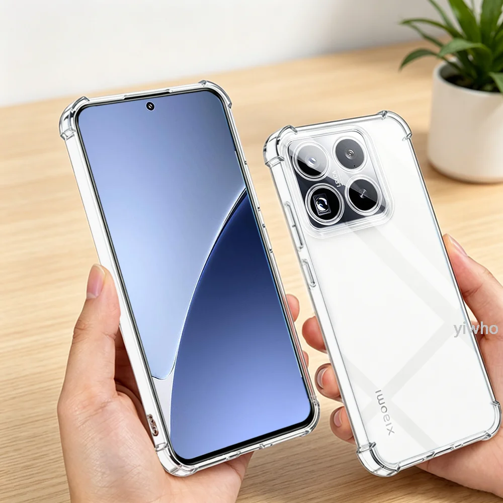 Soft Shockproof Clear TPU Phone Case - Transparent Back Cover Shell