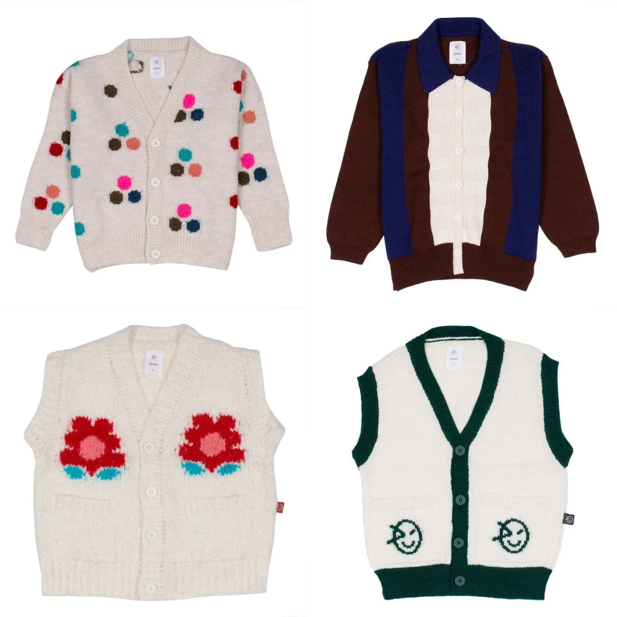 Pants in stock wyn autumn/winter color blocked knitted sweater vest with fleece pants