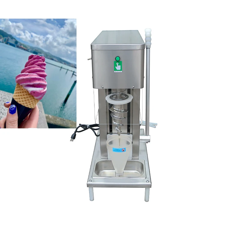 

Manual Control Nuts and Ice Cream Blender Resfab Yogurt Swirl Drill Gelato Frozen Ice Cream Machine