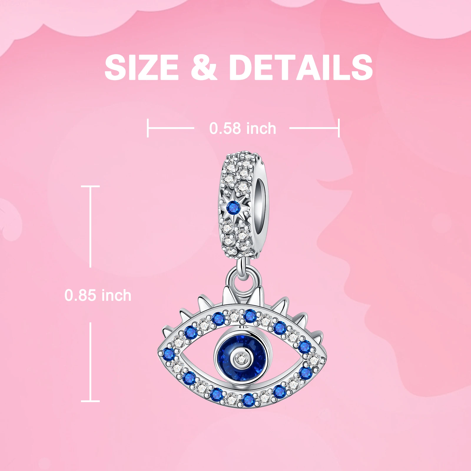 Рисунок 5 - Женские серебряные бусины серии дьявольские глаза