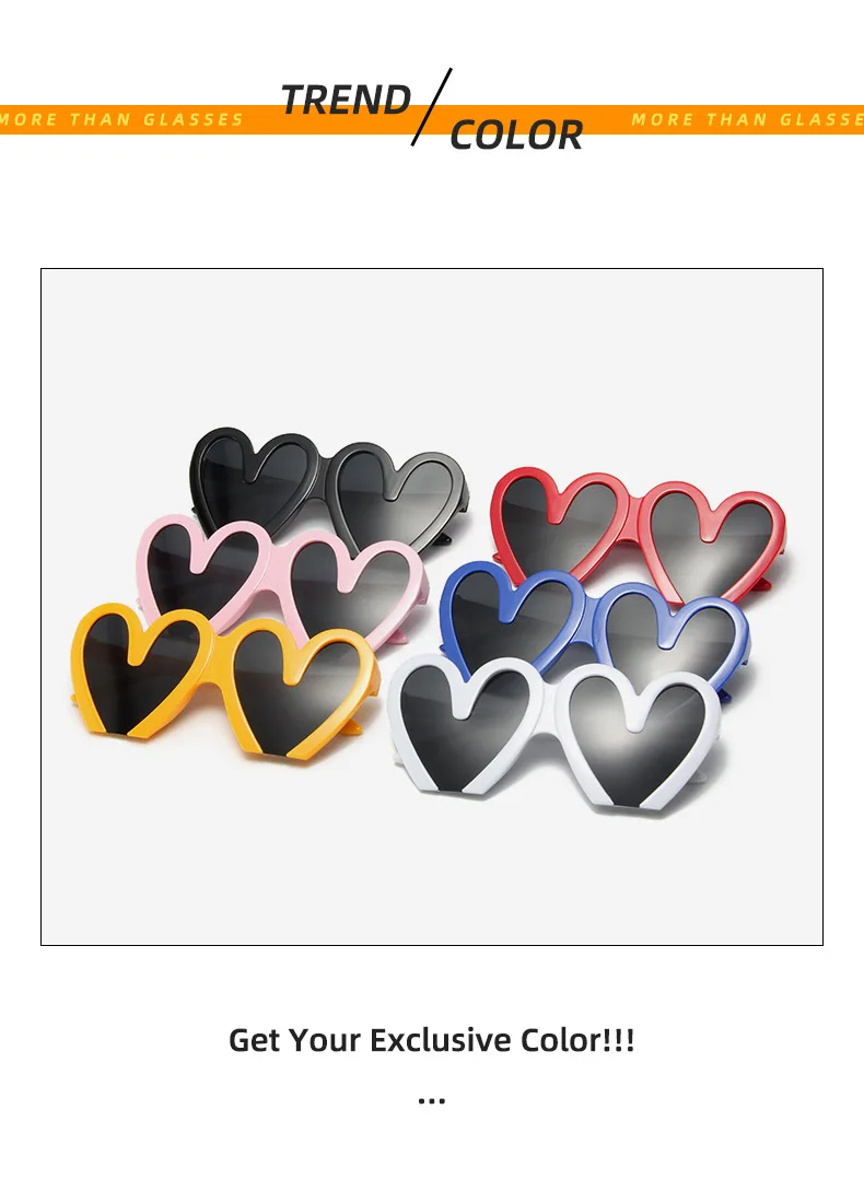 XJiea Heart Sunglasses For Women Fashion 2024 Designer Steampunk Trend Female Sun Glasses Part Lovel Eewear_voghion.com