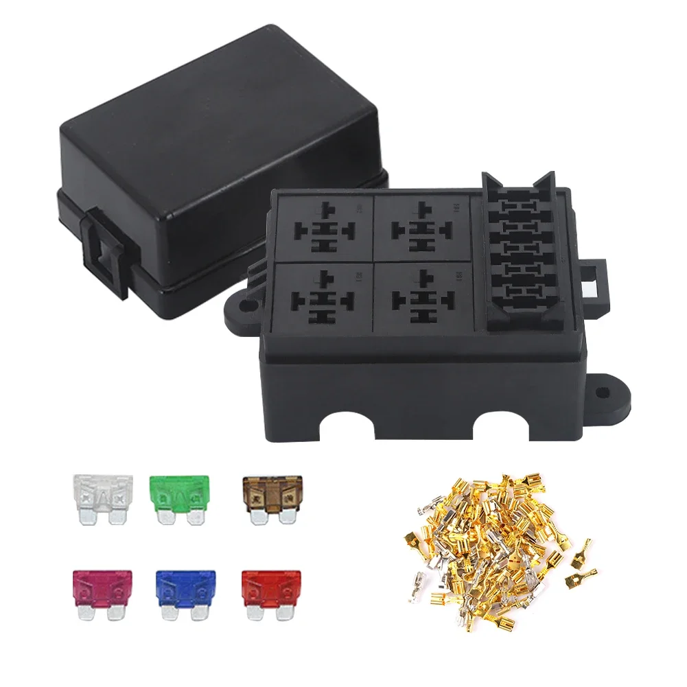 Relaishouder, 6-voudige zekering Relaishouder Box Socket voor auto SUV off-road pick-up ECM0034whs