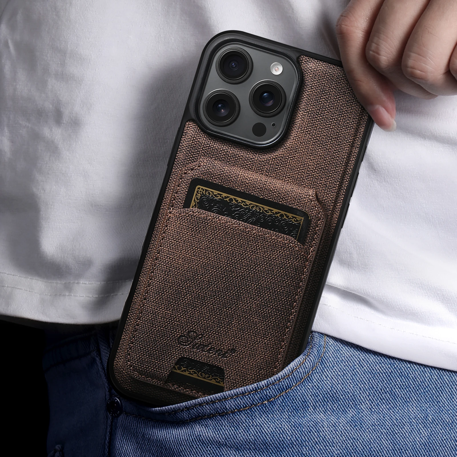 Magnetic 2-in-1 Card Holder Wallet Leather Phone Case Compatible with MagSafe Wireless Charging for iPhone 16ProMax 15Plus 14 13 6