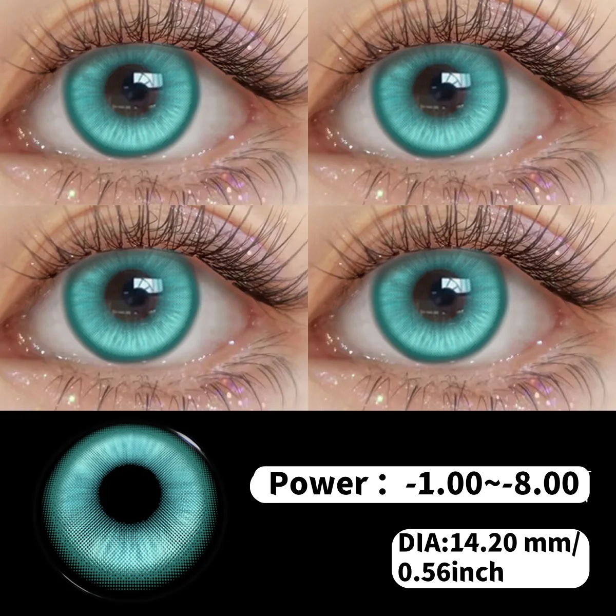 Visuashow Anime-Inspired Color Contact Lenses - Cute Yearly Disposable Lenses