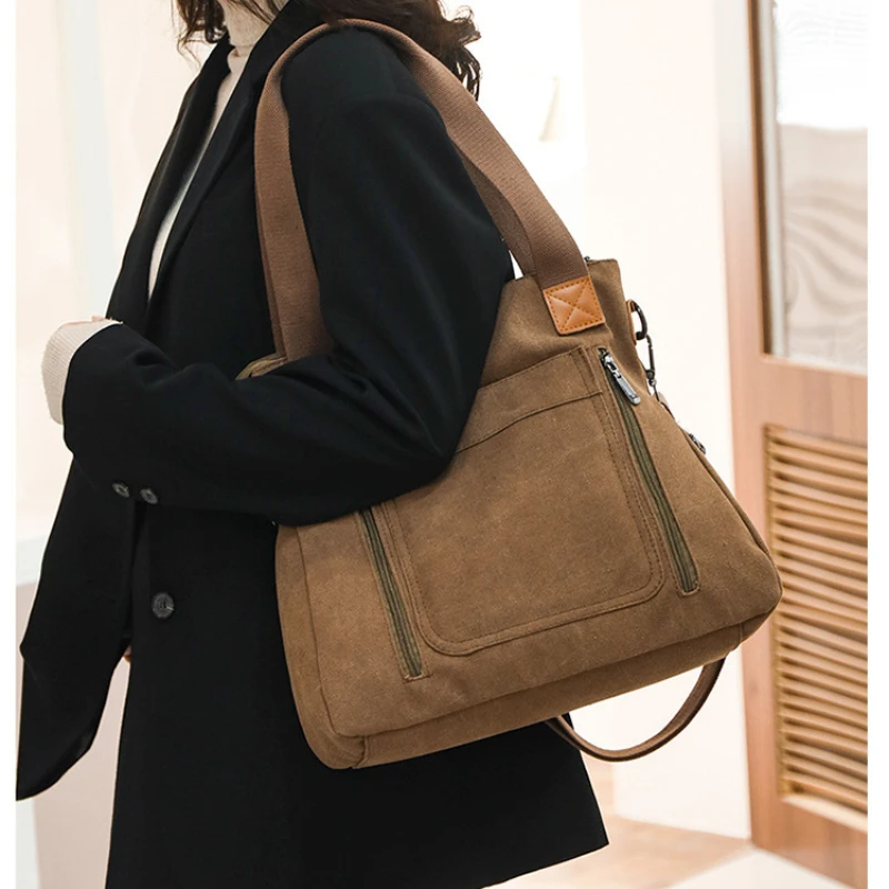 Bolsa tote de lona, vista superior