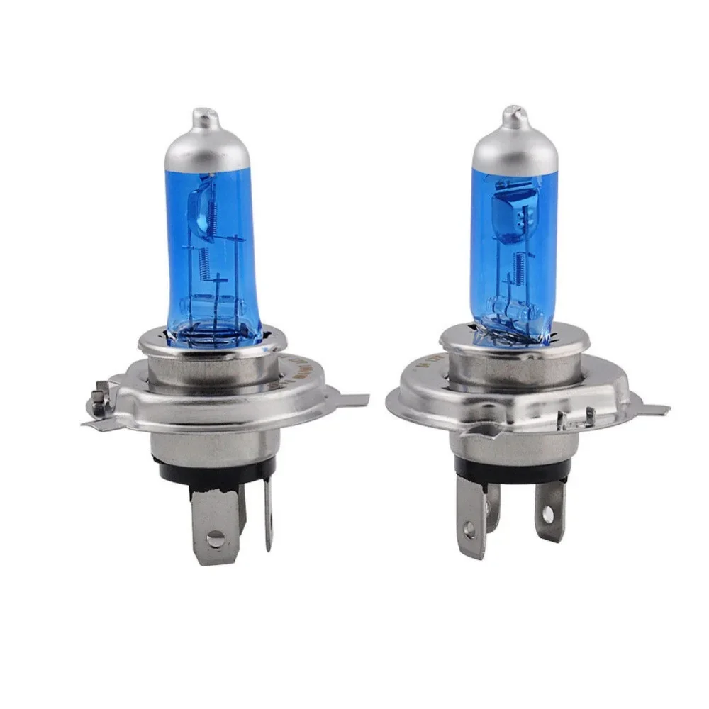 2Pcs Car Auto Lamps Xenon Lamp Super Bright Halogen Car Headlight Super LED Bulbs White 12V H1 H4 H7 Headlamps Kit 100W 6000K 4
