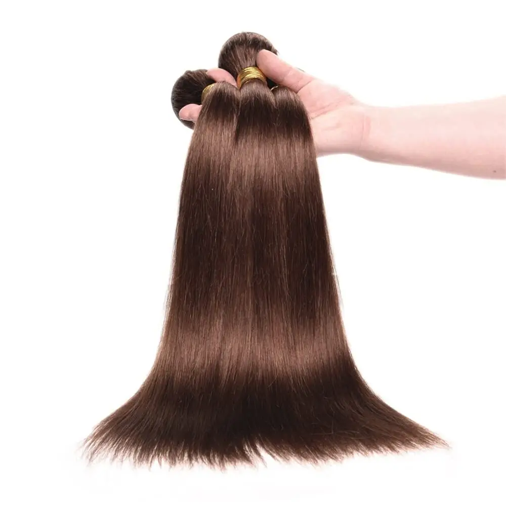 Chocolate Brown Straight Human Hair Bundles 1/3/4 pieces 10-32inch 10A Remy Brazilian Straight Human Hair Extension For Women