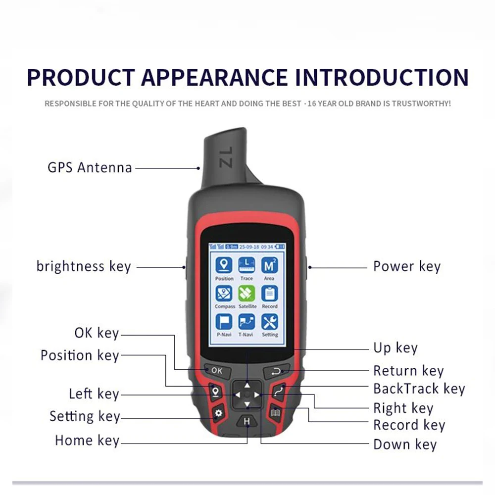 Posizionamento GPS portatile ad alta precisione A6 Strumenti di misurazione della navigazione a punto fisso Registra traccia GPS per campeggio escursionistico - immagine 5