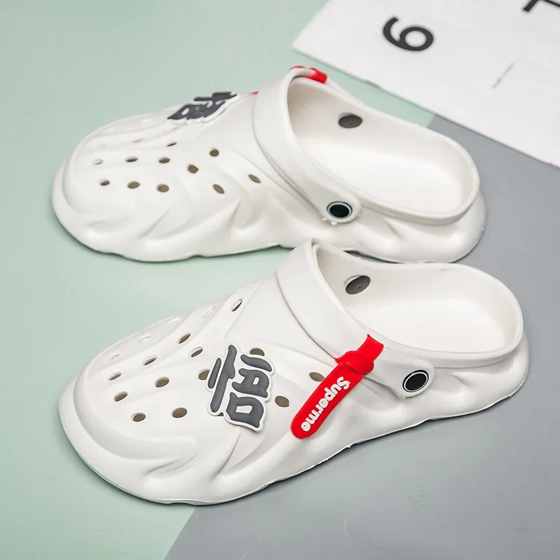 2023 Men's Sandals Slippers Breathable Home Slippers Outdoor Fashion Garden Cape Lovers Water Shoes Men's Black Sandals