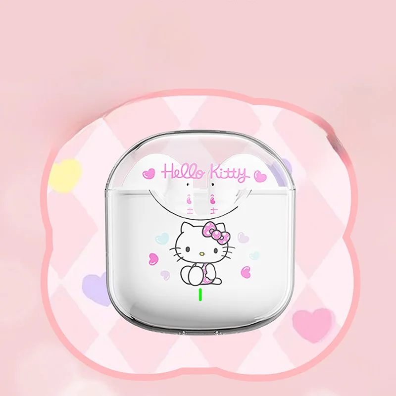 thumbnail image 2 of Nuevos auriculares inalámbricos Bluetooth Sanrio Kuromi Hello Kitty auriculares deportivos estéreo impermeables Bluetooth 5,4 batería Extra larga de duración, 2 of 6