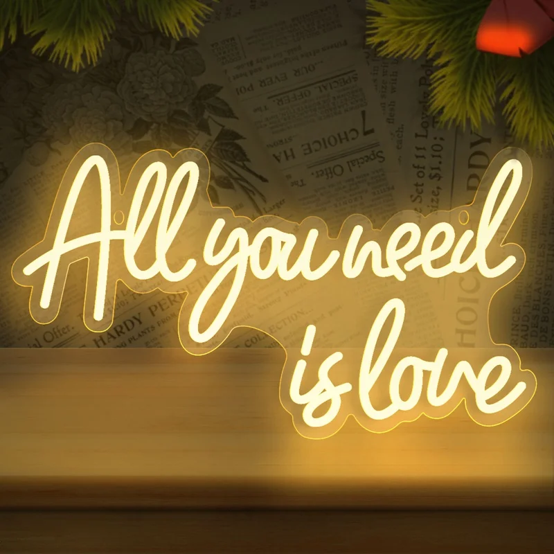 

All You Need is Love Confession Neon Sign Acrylic LED Neon Lights For Home Bedroom Wall Decor Lamps Wedding Decor Neon Light