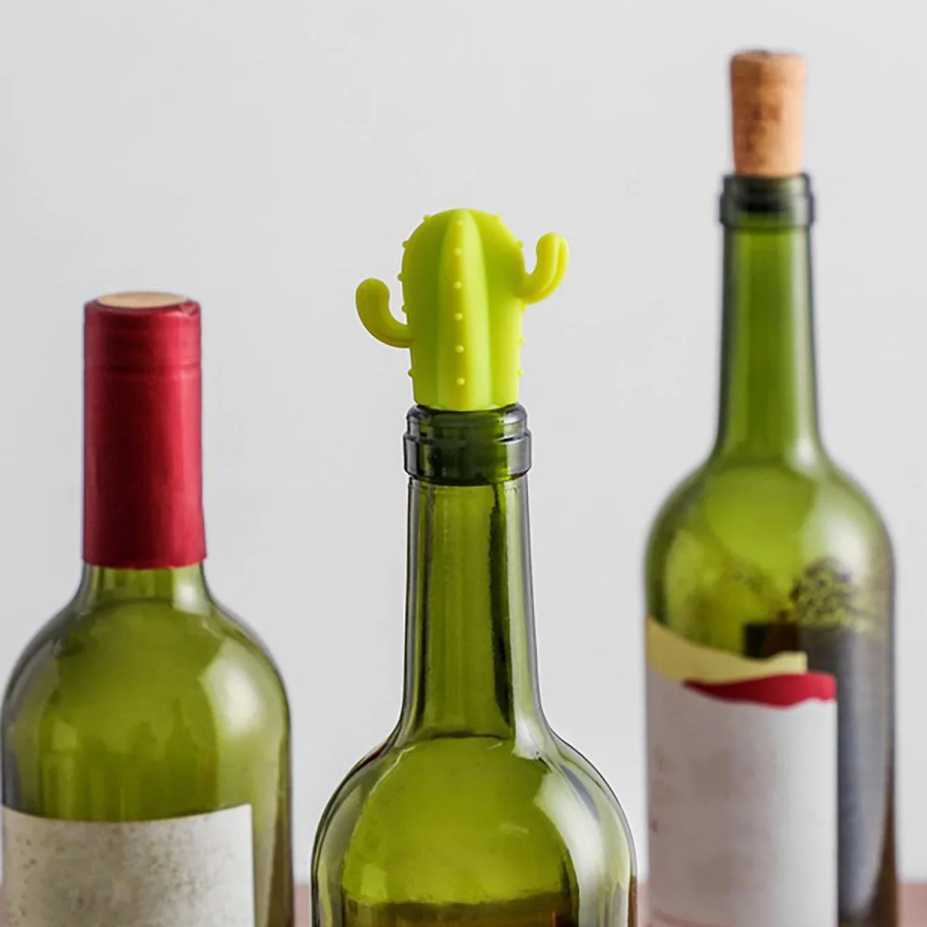 Unique Silicone Cactus-shaped Bottle Cap Preserving Freshness
