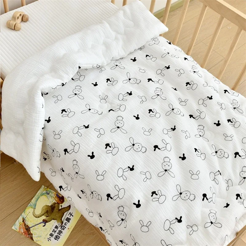 Baby Cotton Muslin Comforter Blanket Newborn Printed Spring Winter Quilt Blankets for Babies Infant Sleeping Cover Korean Quilt 3