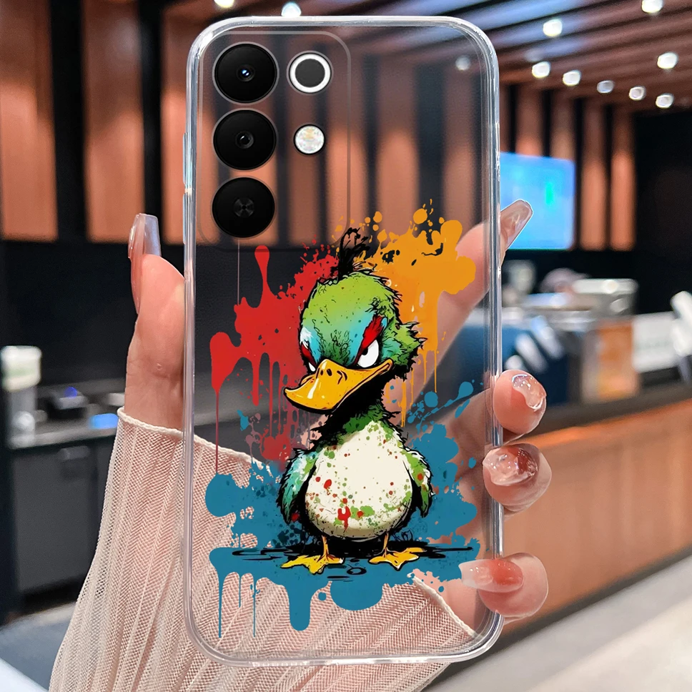 Colorful Patterned Clear Soft Silicone Phone Cover - Lightweight and Stylish Case