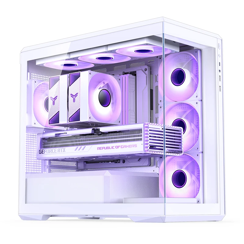 JONSBO D301 Chassis MATX Seascape Room Side Penetration Support 360 Water-Cooling Back Plug Motherboard PC Game Computer Case