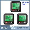 HT97 Socket Tester Pro Voltage Test US/UK/EU Plug LCD Digital Outlet Socket Detect Ground Zero Line Plug Polarity Phase Check 1