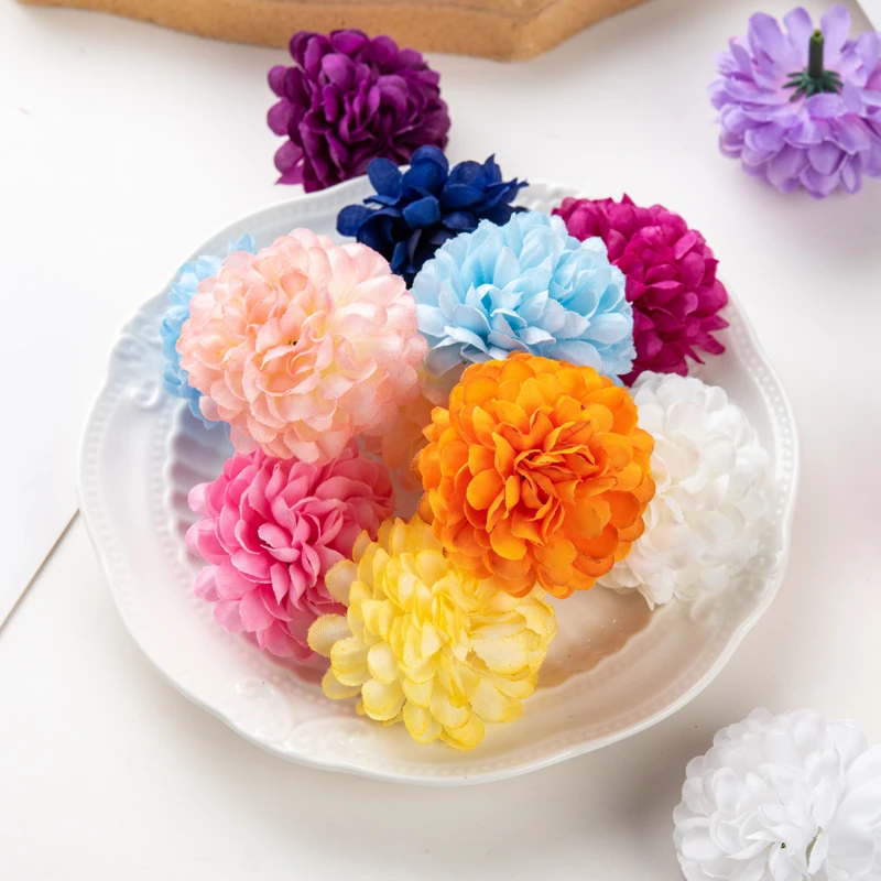 Artificial Hydrangea Flowers 100PCS Wedding Home Party Room Decoration Christmas Candy Box Fake Silk Scrapbook Plants