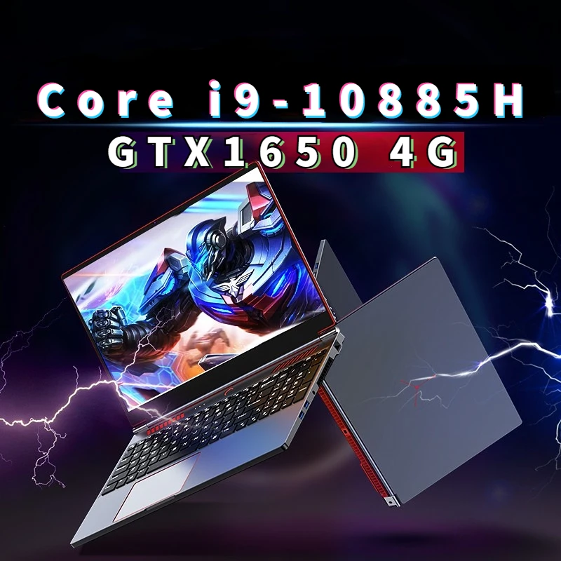 מחשב נייד למשחקים בגודל 16.1 אינץ' עם מעבד Intel Core I9-10880H I I7-8750H Nvidia GTX 1650 4G Windows 10/11 מתכת אולטרהבוק