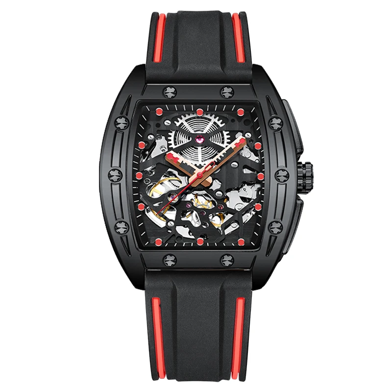 New AILANG Men's Automatic Mechanical Watch Fashion Business Skeleton Waterproof Top Luxury Watch