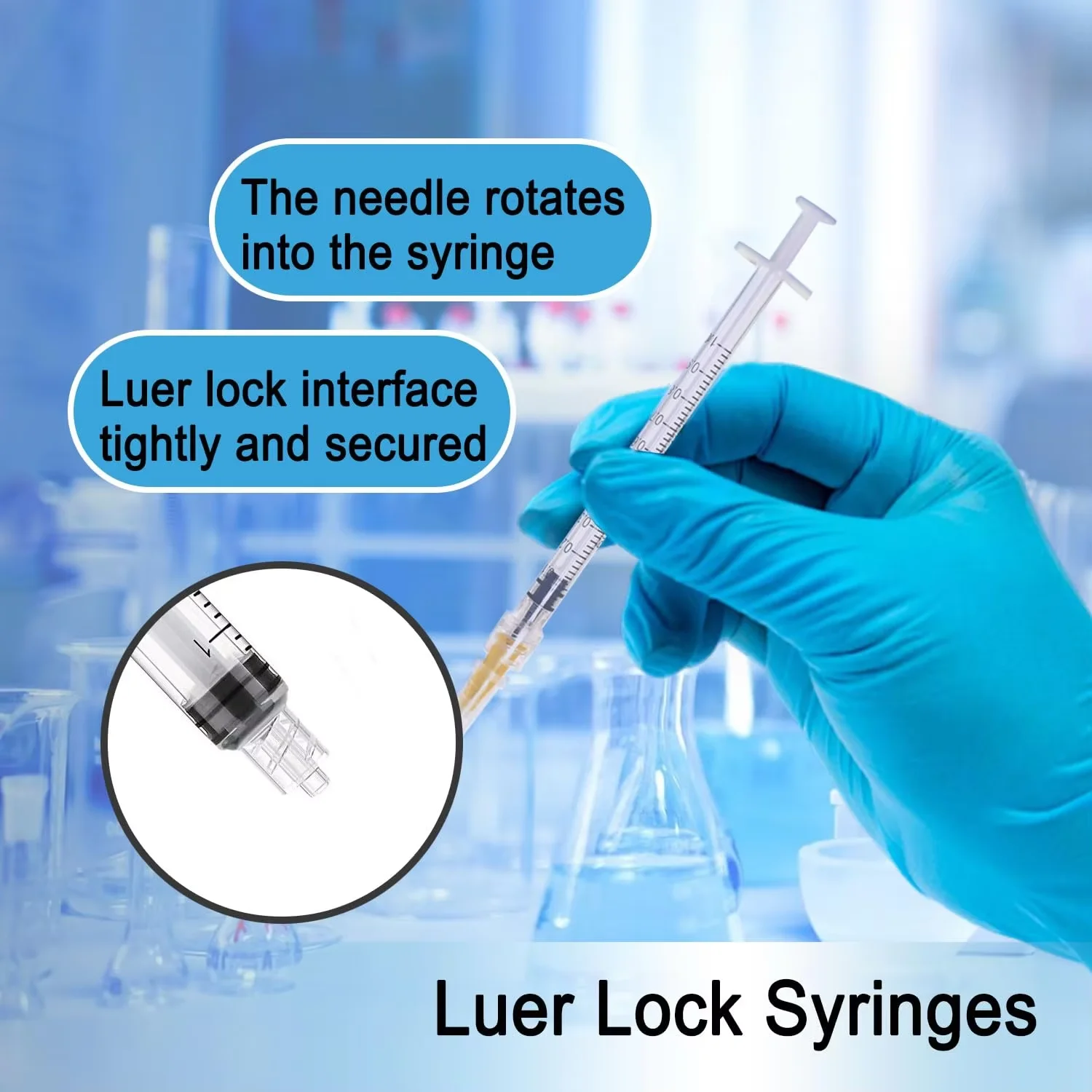 1-Inch Disposable Syringe and Needle Set, 30-Pack, Individually Wrapped, 1ml Capacity