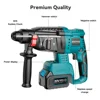 Brushless Electric Hammer Impact Rotary Drill Cordless Screwdriver Rechargeable large Torque Power Tools For Makita 18V Battery 2
