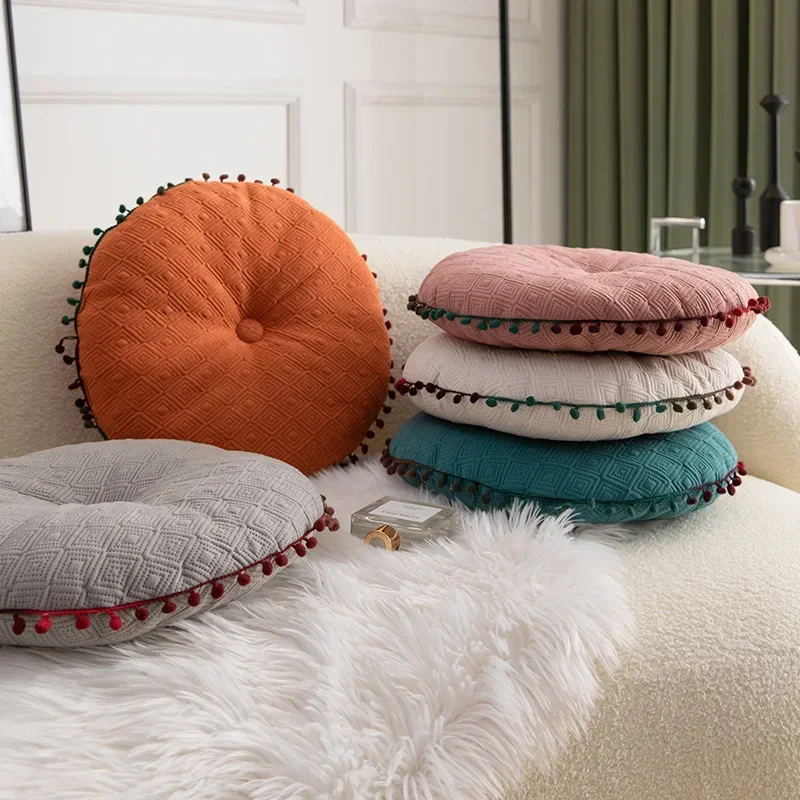 

Round Cushion 40cm Office Chair /Tatami Meditation Cushion Sofa Throw Pillows Yoga Floor Mat Decor Seat Cushion 쿠션