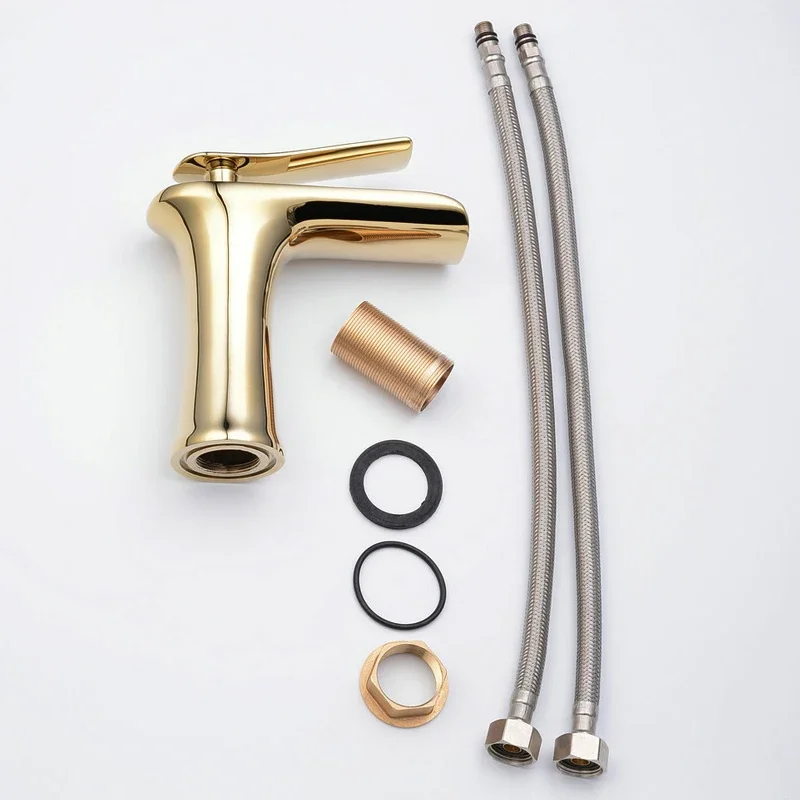 Waterfall Bathroom Basin Sink Faucets Hot Cold Tap Deck Mounted Water Mixer Crane Antique Bronze Chrome Finished ELM100 6