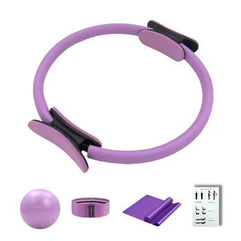 Set base per pilates da 5 pezzi Palla fitness Cintura elastica elastica per modellare la schiena Allenamento muscolare Attrezzatura per yoga fitness 1
