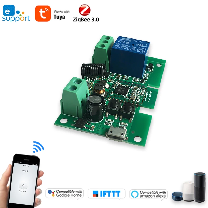 Zigbee 1CH eWeLink Tuya Smart Life Gate Switch Module,DC 12V 24V 32V ...