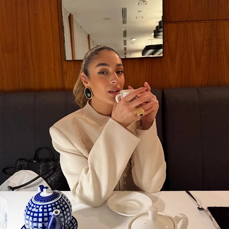 High Street Women's Jacket O-neck Single Breasted Solid Female Napoleon Jackets 2026 Spring New Chic Fashion Casual Lady Coat 13 S926453433cf04a9096000e81fd1676d2w