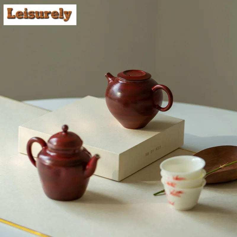 150ml Japanese Fenyin Yin Hawthorn Red Teapot Ancient Small White Pot Household Tea Brewing Kettle Cafes Accessories Decoration