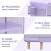 Night Stand,Cute End Table with Storage Drawer,Kids Nightstand for Bedroom Furniture,Bedside Table Small Purple 5