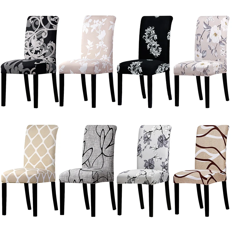 Printed Stretch Chair Cover Big Elastic Seat Chair Covers Office Chair  Slipcovers Restaurant Banquet Hotel Home Decoration