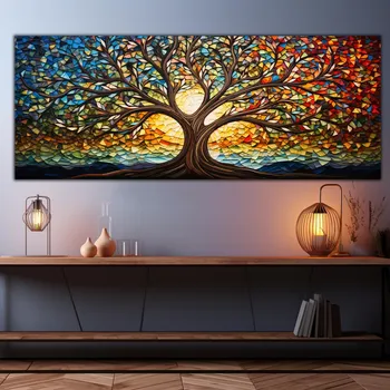 Mosaic Tree Canvas Art 1