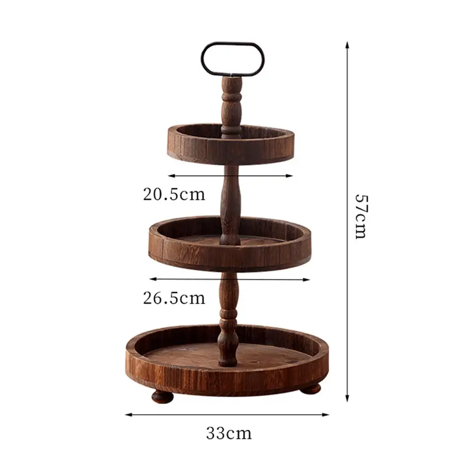 Alzata Per Torte 6 In 1 In Legno Con Coperchio Trasparente – Multiuso: Piatto, Ciotola, Piatti Da Portata
