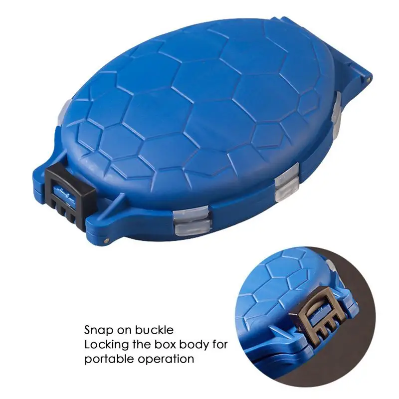 Fishing Tackle Box 12-Grid Fishing Lure Bait Hooks Storage Box Lure Organizer Turtle Shaped Case Tackle Box For Fishing Lures