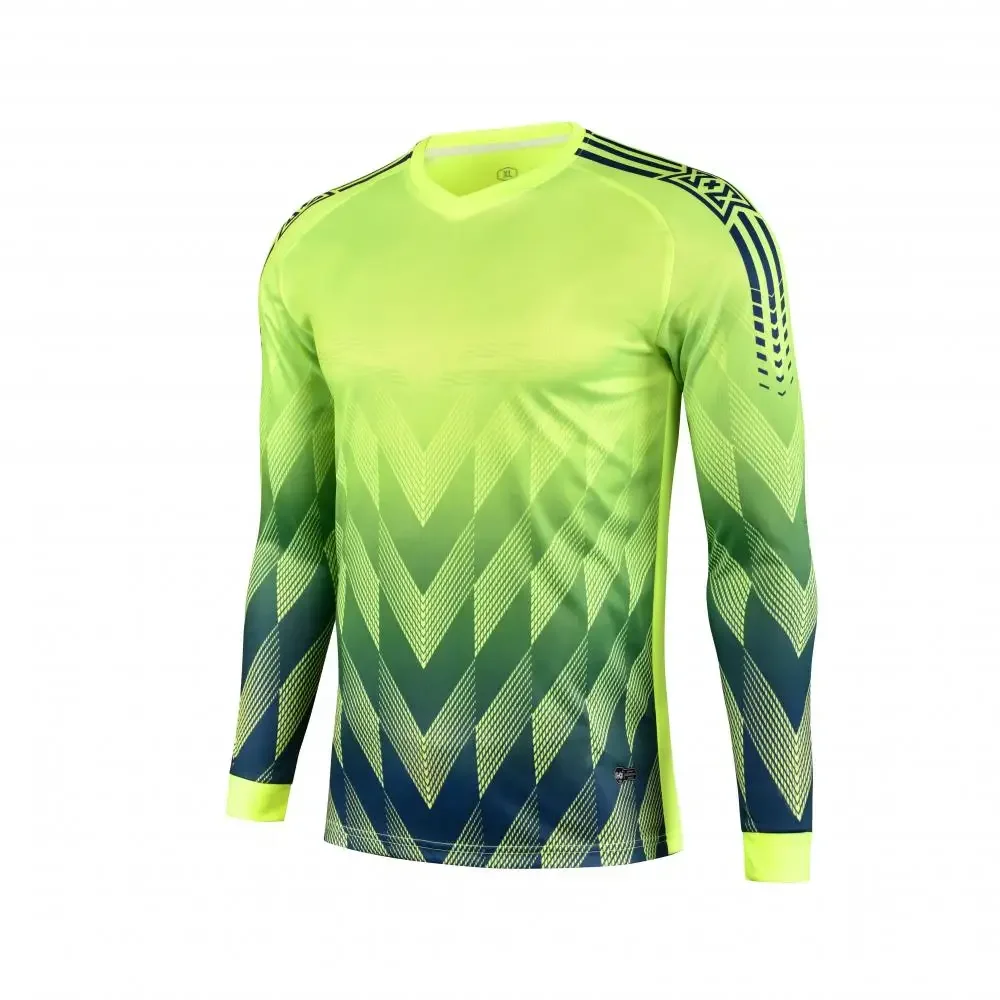 Men Kid Soccer Shirt Goalkeeper Uniform Long Sleeve Football Training Goalkeeper Top Soccer Jersey Pant and Shorts Sets