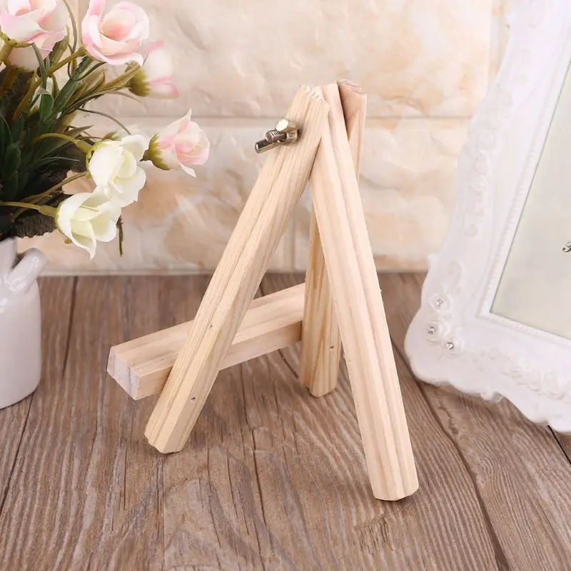Small Wooden Easel A-shaped Photo Frame Stand Tabletop Canvas Holder Stand Artworks Photos Paintings Crafts Available