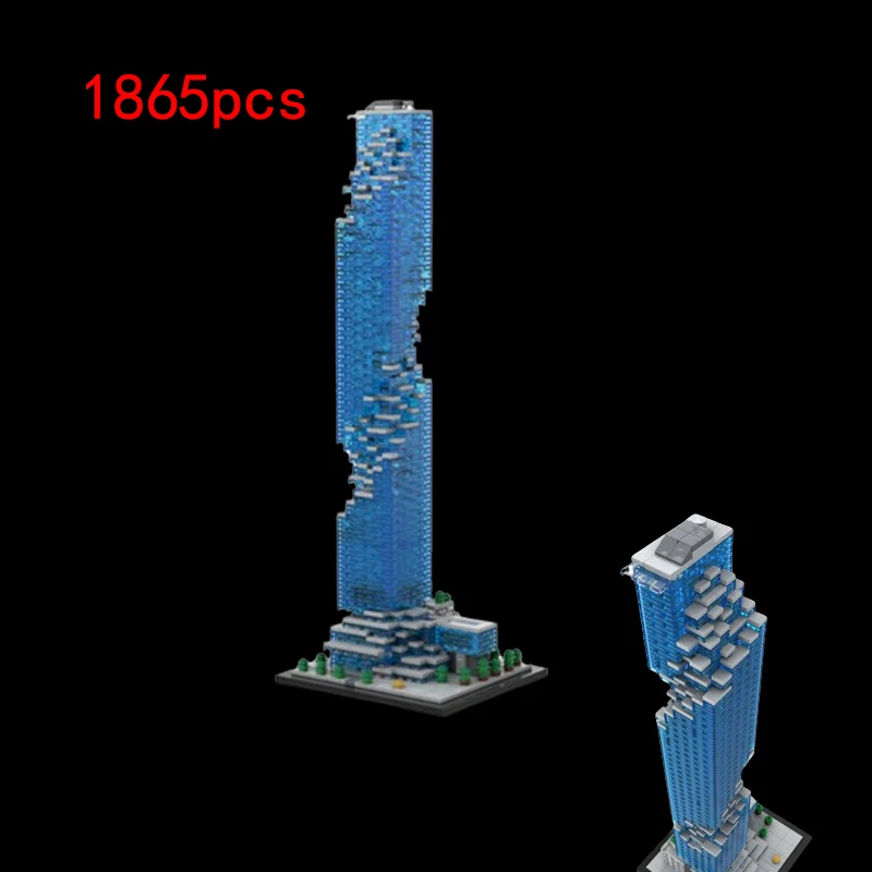 

Fast delivery MOC-174819 skyscraper Bangkok building block assembly toy street view building model