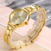 Ladies Fashion Simple Digital Alloy with Quartz Watch Bracelet 2pcs Set Luxury Women Simple Dial Ladies Watches Reloj Mujer 6