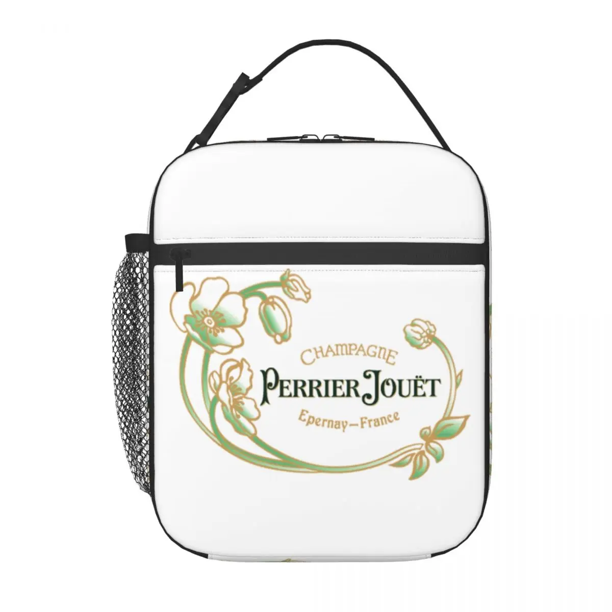 

Perrier Champagne Jouets Logo Portable Lunch Box for Women Waterproof Thermal Cooler Food Insulated Lunch Bag Children Student