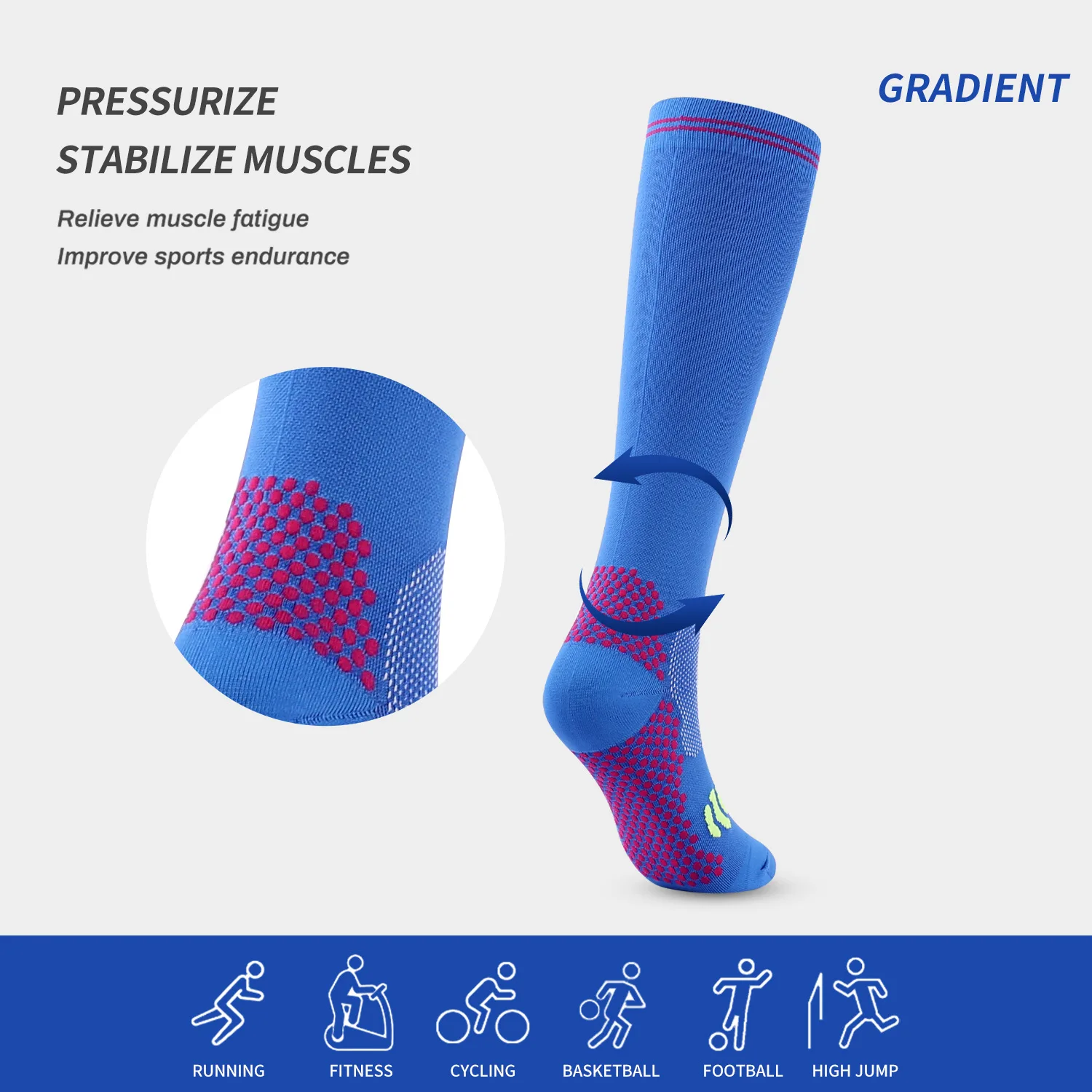 Compression Socks Varicose Veins Men Women Socks For Running Cycling Football Soccer Stockings 1/3 Pairs 20-30 Mmhg football socks sports socks cycling socks fitness sports socks compression socks sport socks