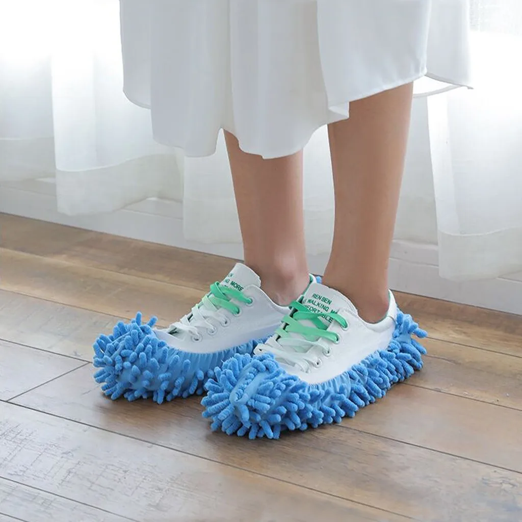 Caps Set Single Wipe Mop Shoe Shoes Mop Lazy Slippers Women'S Shoes Wedge Sandals Flip Flops