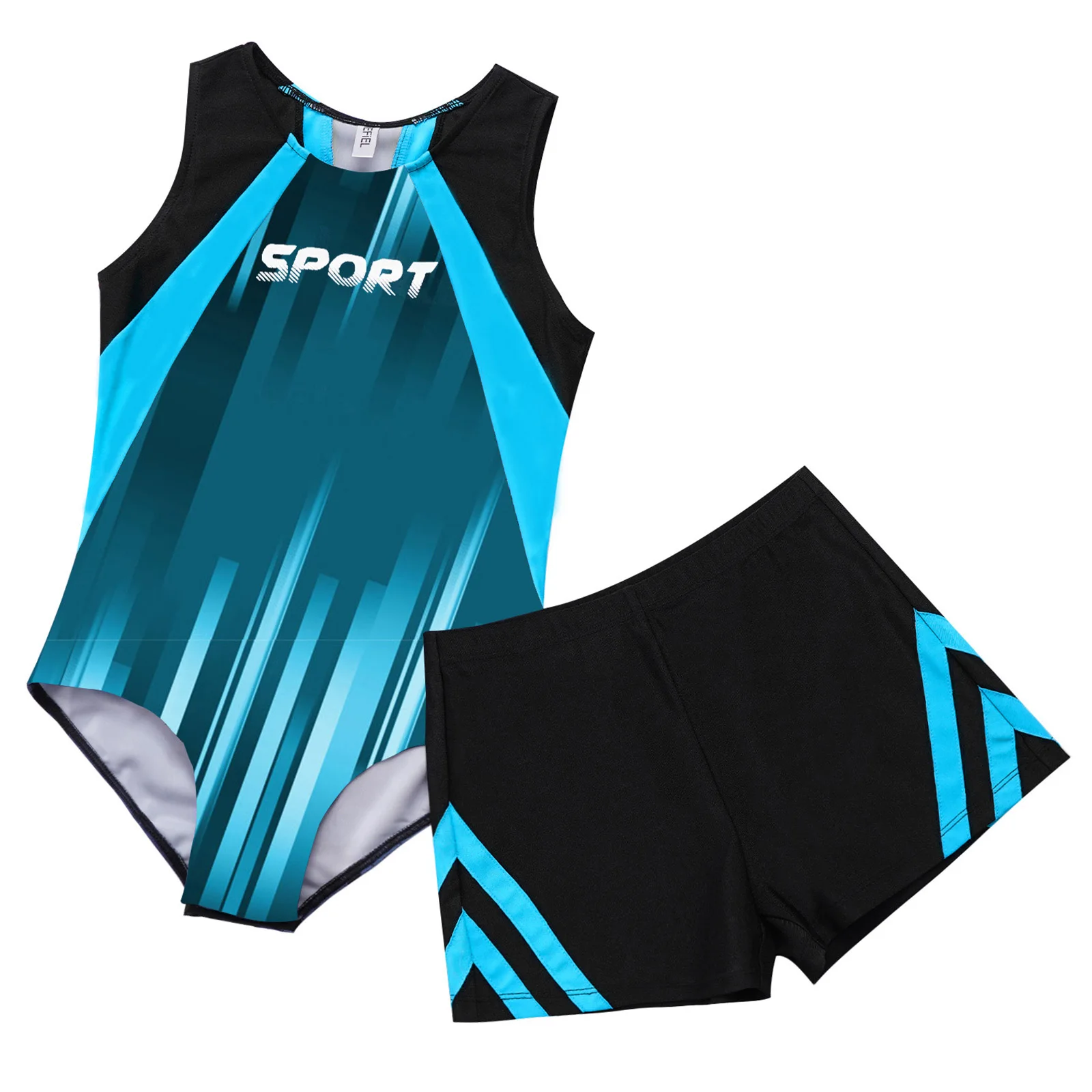 Kids Boys Gymnastics Leotard Shorts Set Ballet Tank Leotard Dancewear Workout Gym Unitard Jumpsuit Training Activewear 3486930 ballet leotard,dance leotard