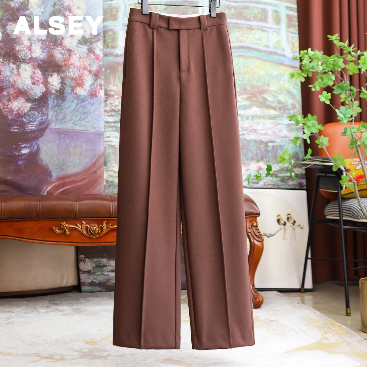 

Fashion Design Women for Pants Wide High-waisted Broad-legged Suit Pants Fall Winter New Casual Streetwear Comfortable Trousers