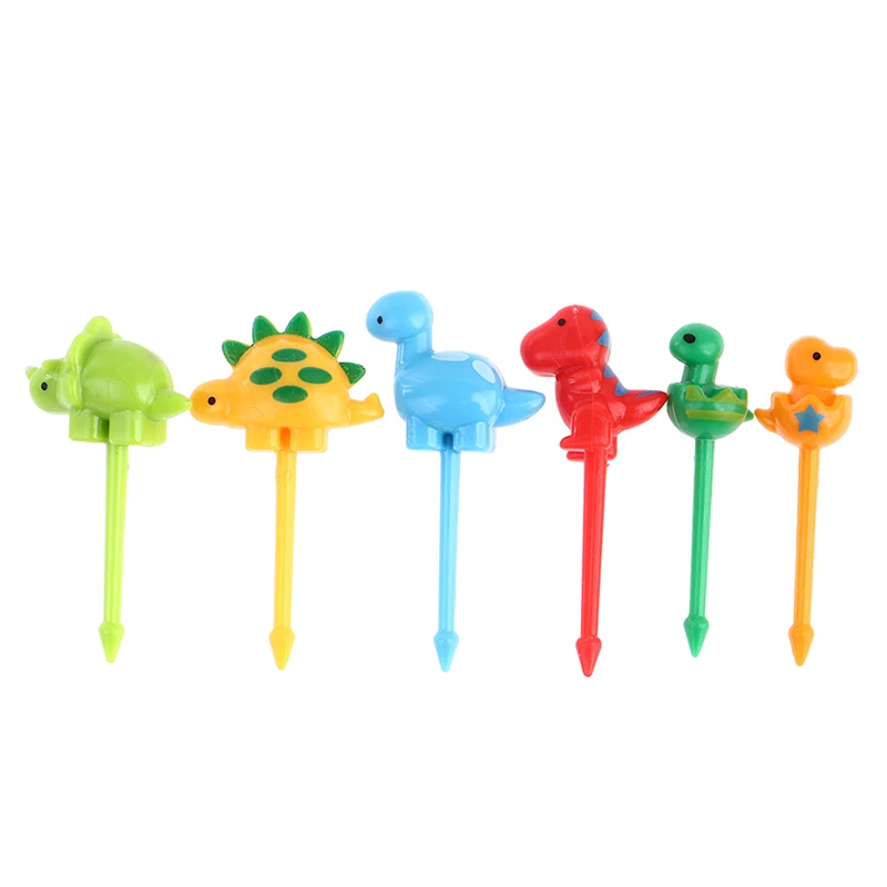 6-10pcs Mini Skewers Cute Cartoon Eyes Kawaii Lunch Bento Box Food Fruit Picks Fork Sticks et Sandwich Toppers Party Decor
