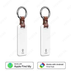 Slim Smart Tracker for Personal Items and Luggage (White - 2PCS)