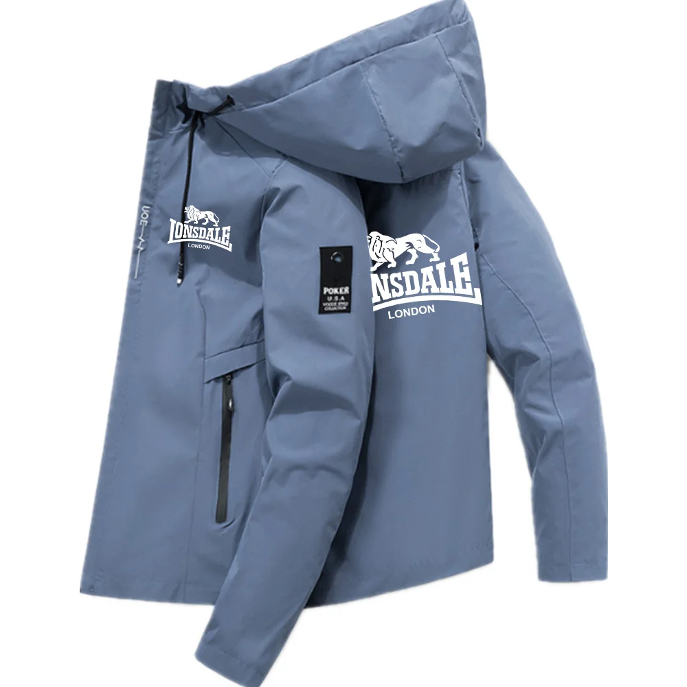 LONSDALE Windbreaker Men Tactical Jacket Waterproof Outdoor Hooded Coat Sports Military European Field Climbing Thin Outwear