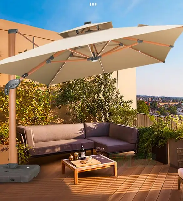 Parasol grande para exteriores, sombrilla para Patio, Villa, jardín,  cobertizo comercial, mesa de puesto, sombrilla romana para exteriores -  AliExpress