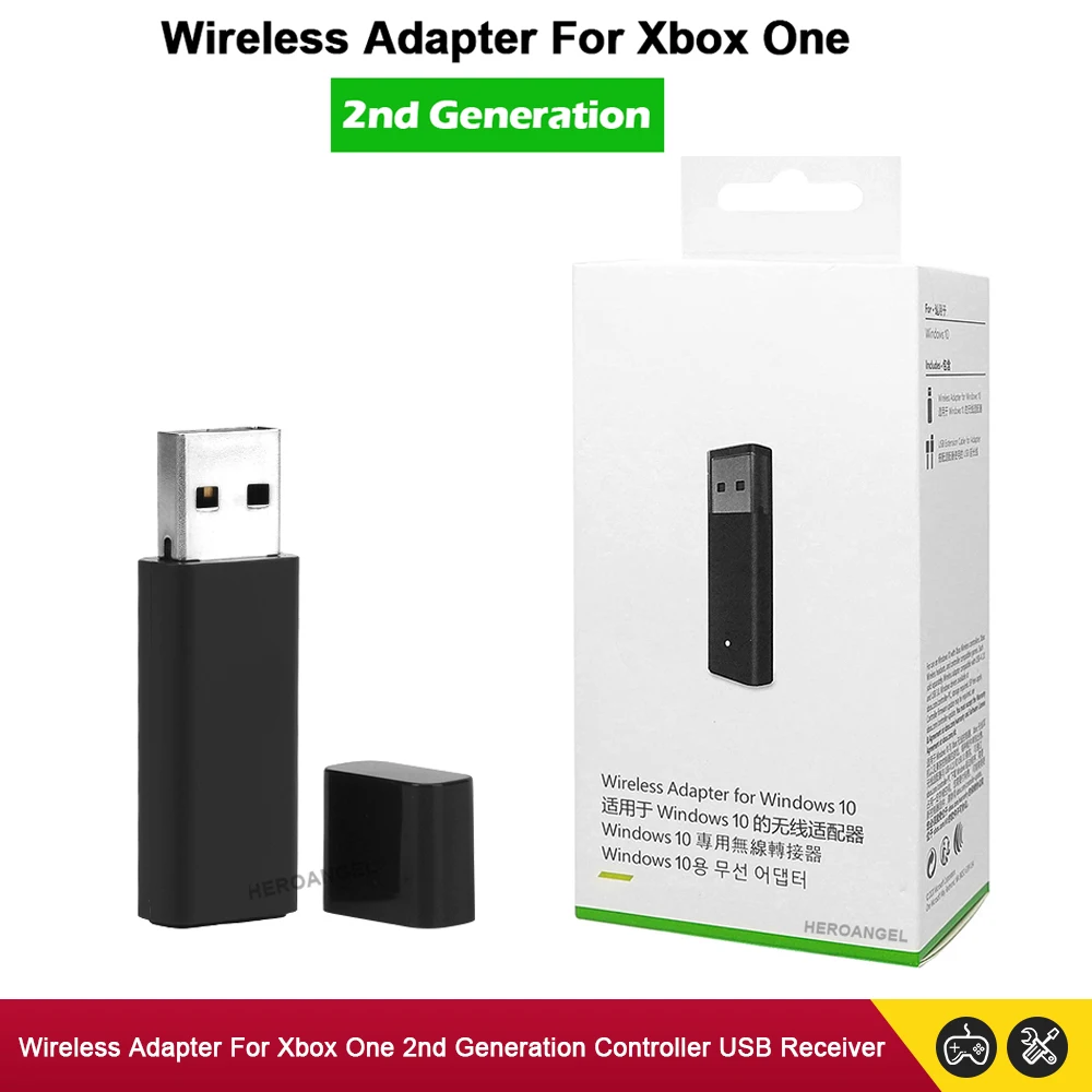 Wireless Adapter USB Receiver For Xbox One For Xbox One 2nd Xbox One 1st for Windows 10 System PC Laptops 2nd Generation